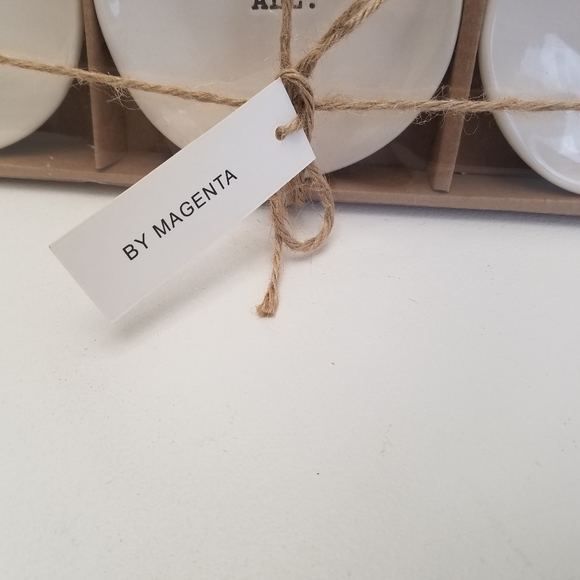 Rae Dunn SLAY ALL DAY Dessert Dish Plates 4.5" Gift Set New - Picture 6 of 8